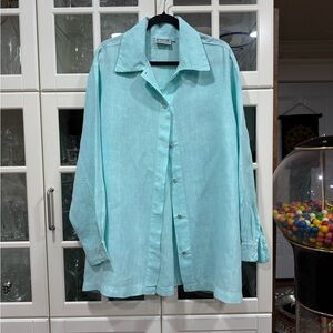 By Taylor Linden Light Blue Women’s Casual Shirt Dress
